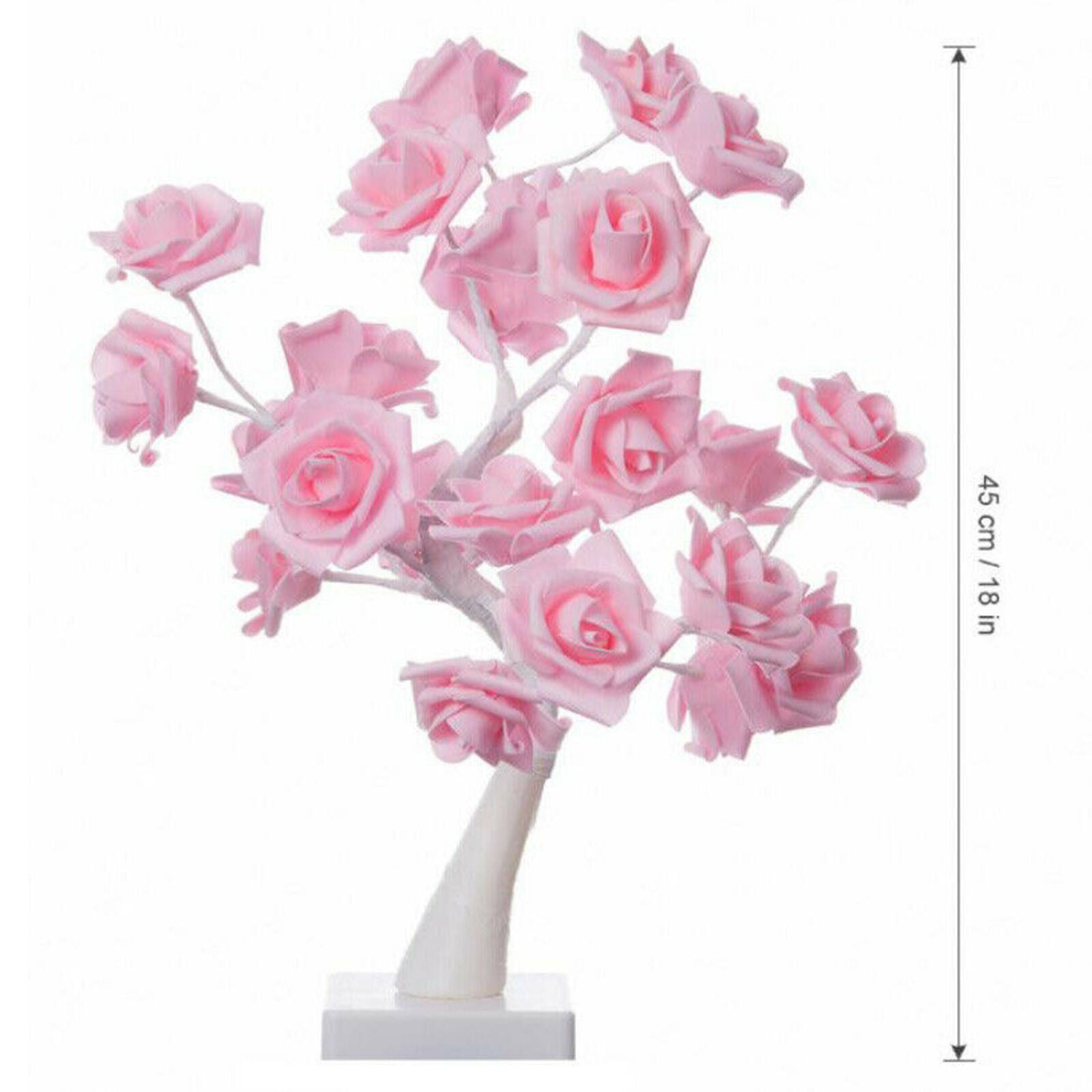 Battery Powered USB LED Rose Flower Fairy Tree Light Home Party Decoration Lamp