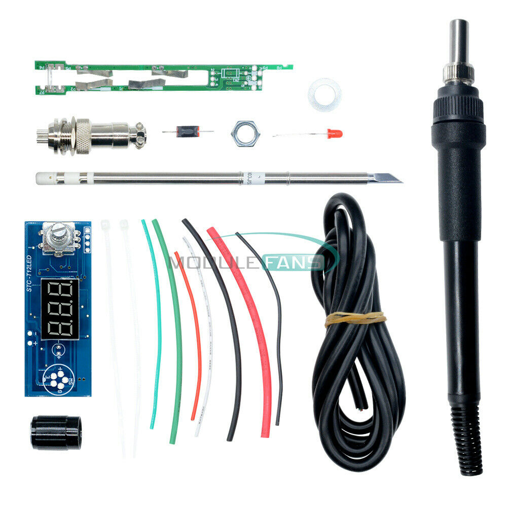 1PCS Digital Soldering Iron Station T12 Temperature Controller Handle DIY Kits