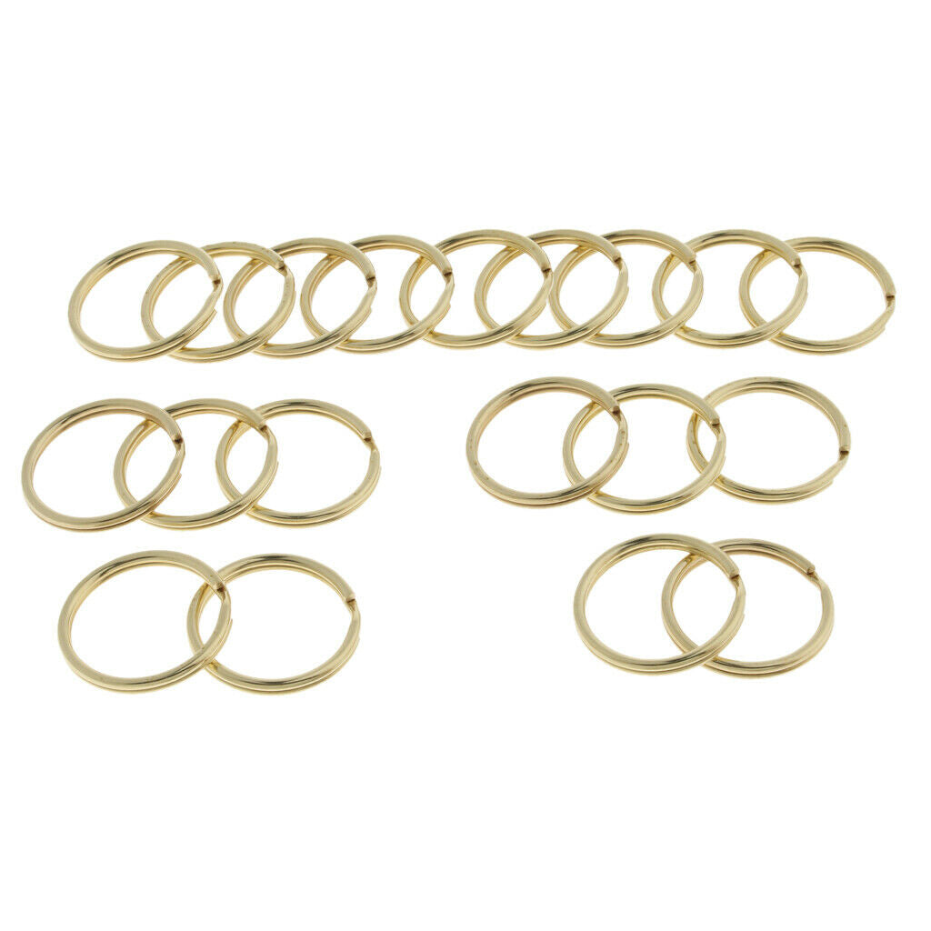 20 Pieces Brass Key Chain Rings Jewelry Clasps Hooks DIY Jewelry Crafts -