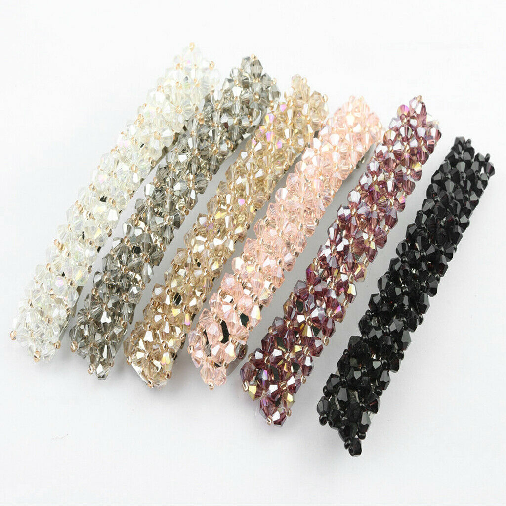 Crystal Spring Hair Clip Handmade Hair Pin Shiny Hair Accessory Purple