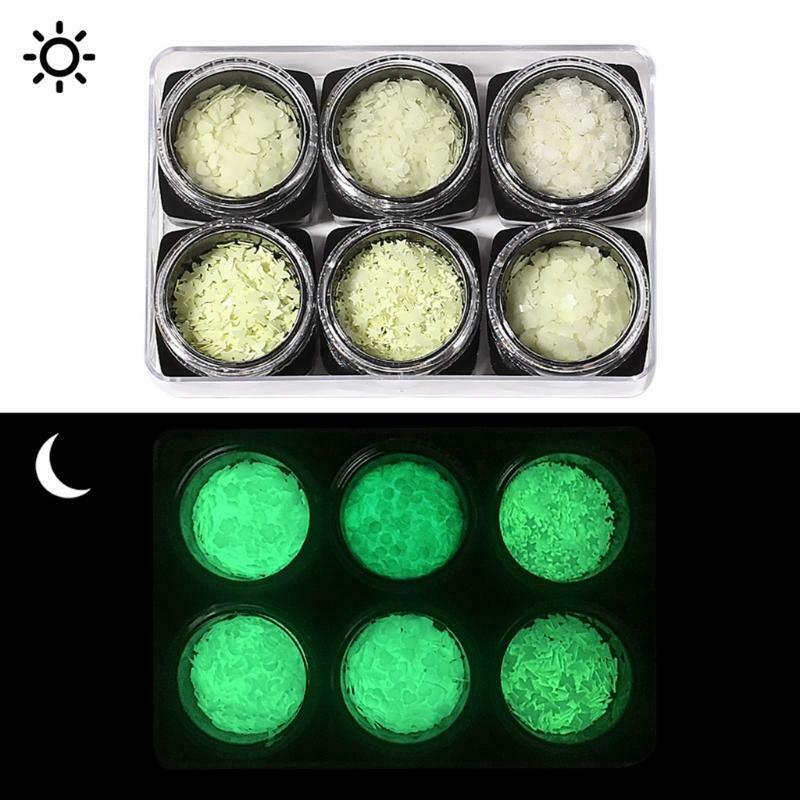 Luminous Sequins Nail Stickers Set Mixed Love butterfly five-pointed star Nail