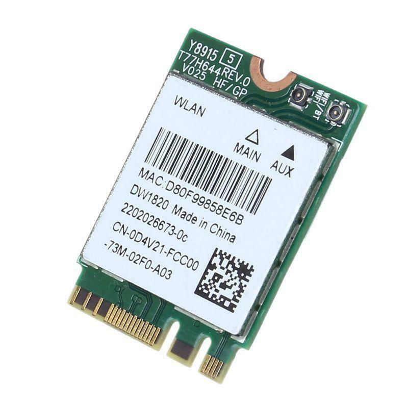 For Dell Wireless 1820 DW1820 WLAN WiFi 802.11AC + BT 4.1 M.2 WIFI Card D4V21