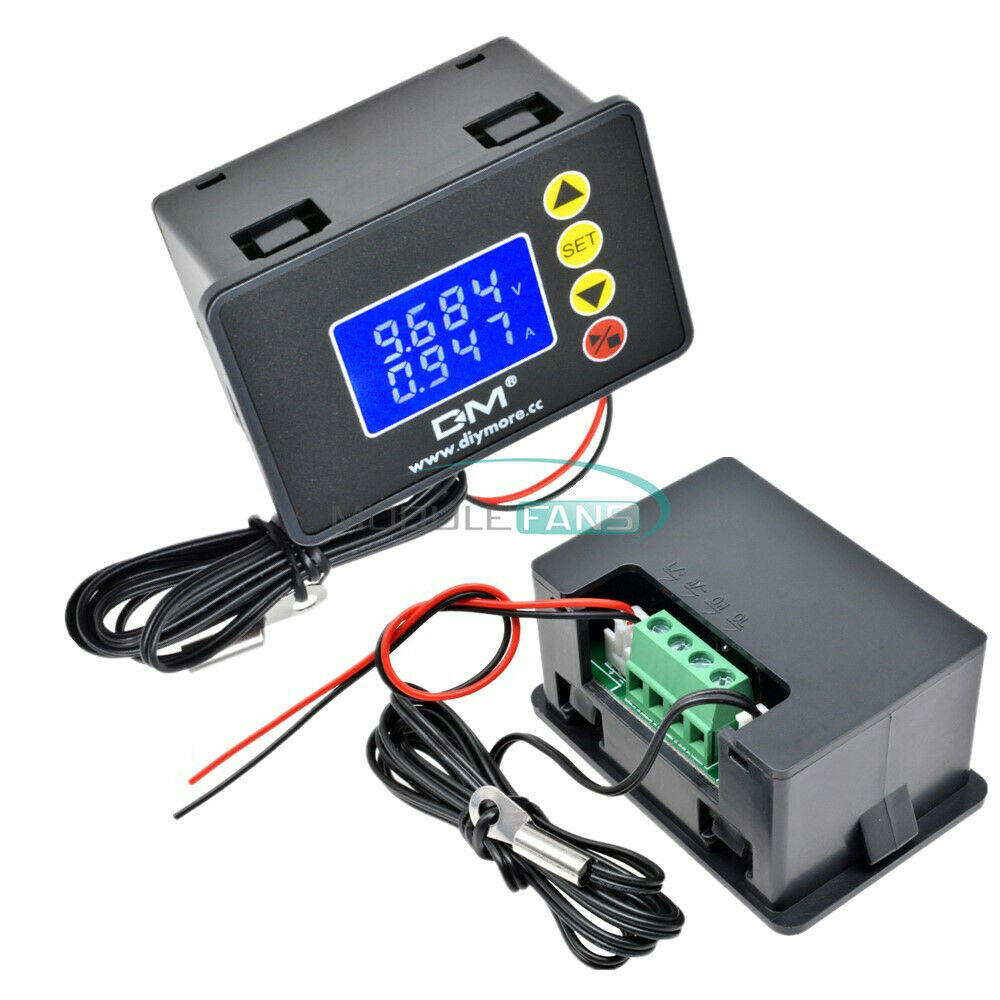 Digital 1.37" LCD 0-100V 10A 1000W Voltage Current Wattmeter Temperature Tester