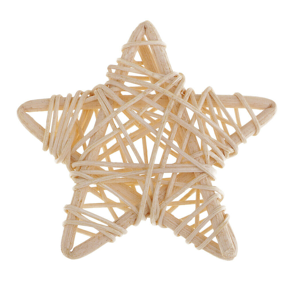10pcs 7cm Natural Star Handmade Wicker Rattan Balls For