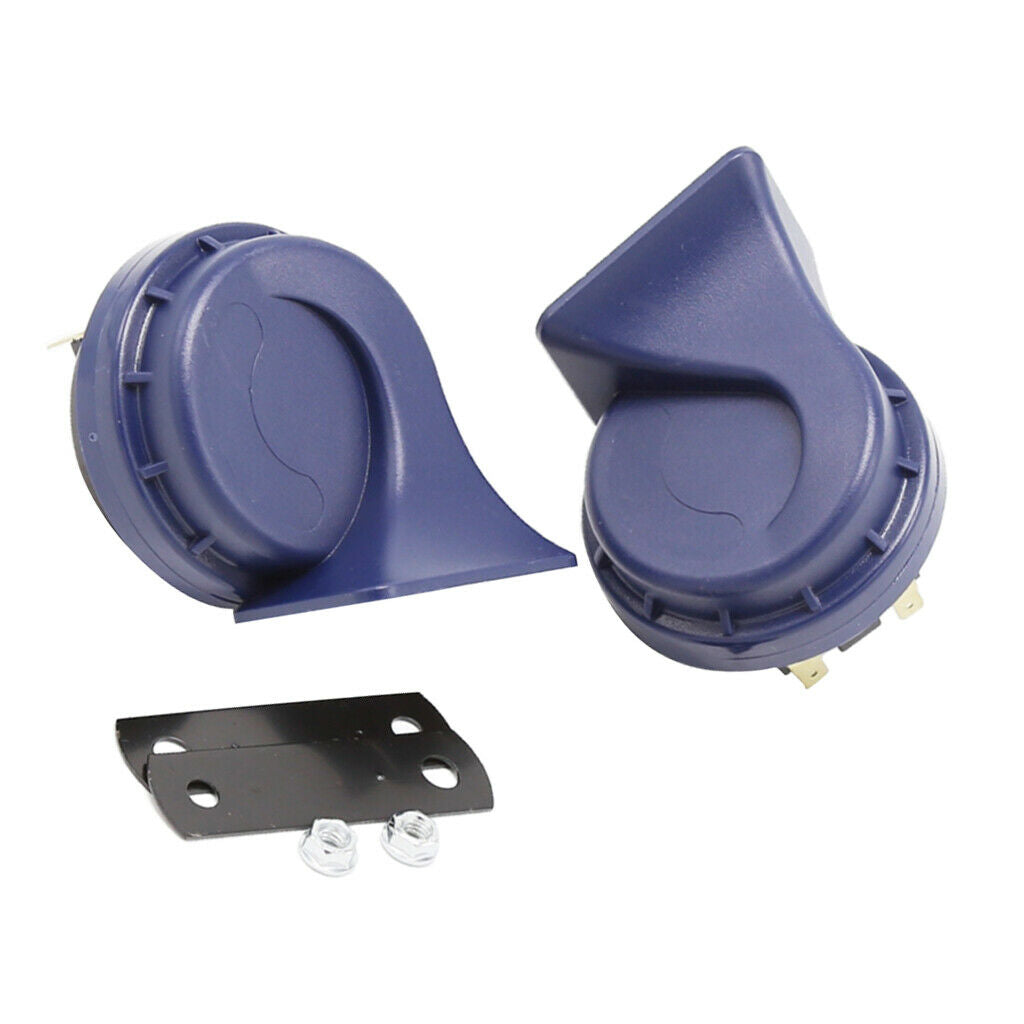 12V Snail Horn Air Horn Double Tone Waterproof Super Loud Blue for Car