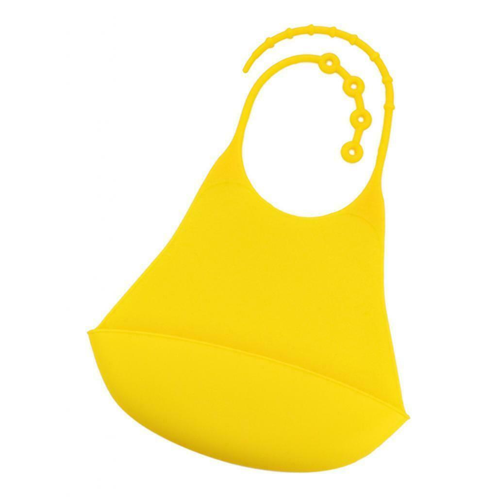 Lots 2 Kids Silicone Bib Reusable Mealtime Clothing Protector  Yellow