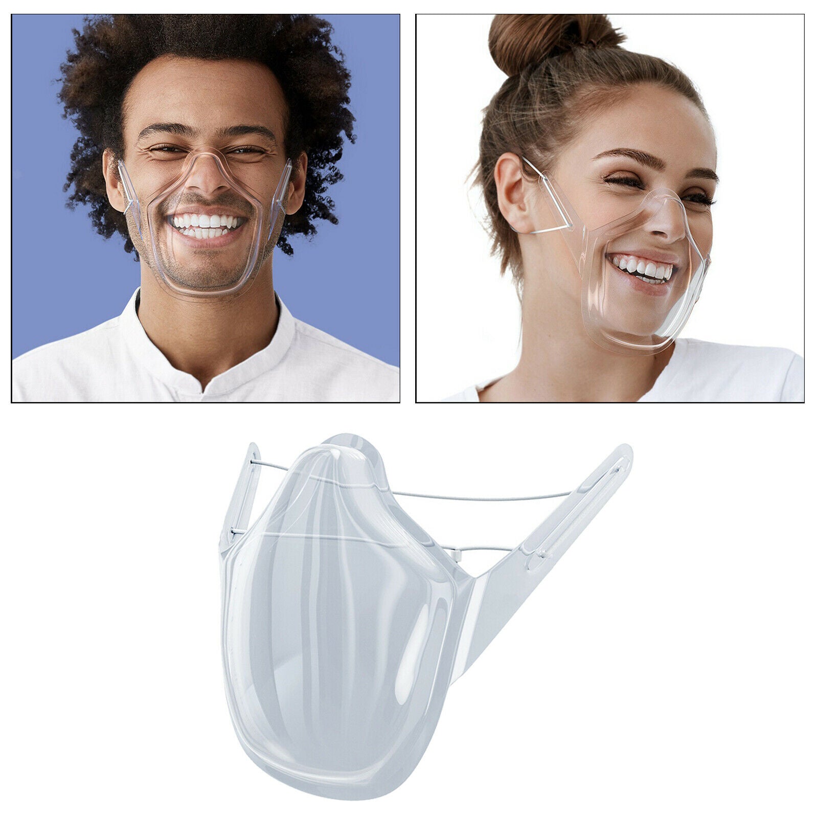 1PCS Face Shield Plastic Transparent Anti Fog Face Cover Outdoor Protection