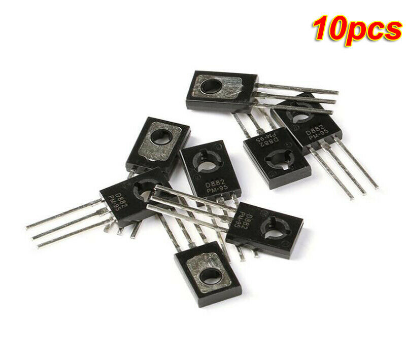 10pcs DIP Triode 2SD882 (P) D882 TO-126 iron foot current 2A transistor