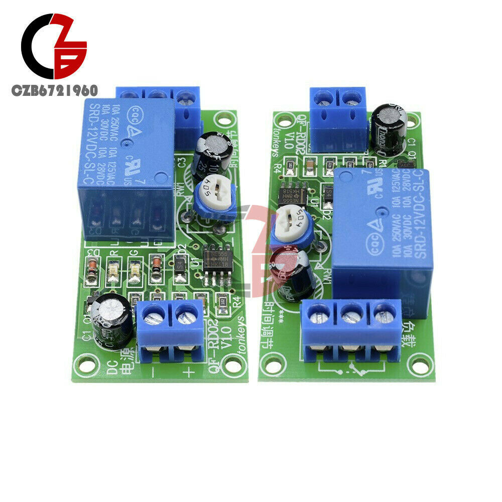 NE555 DC 12V 0~60 Seconds Delay Timer Time Switch Adjustable Time Relay Module
