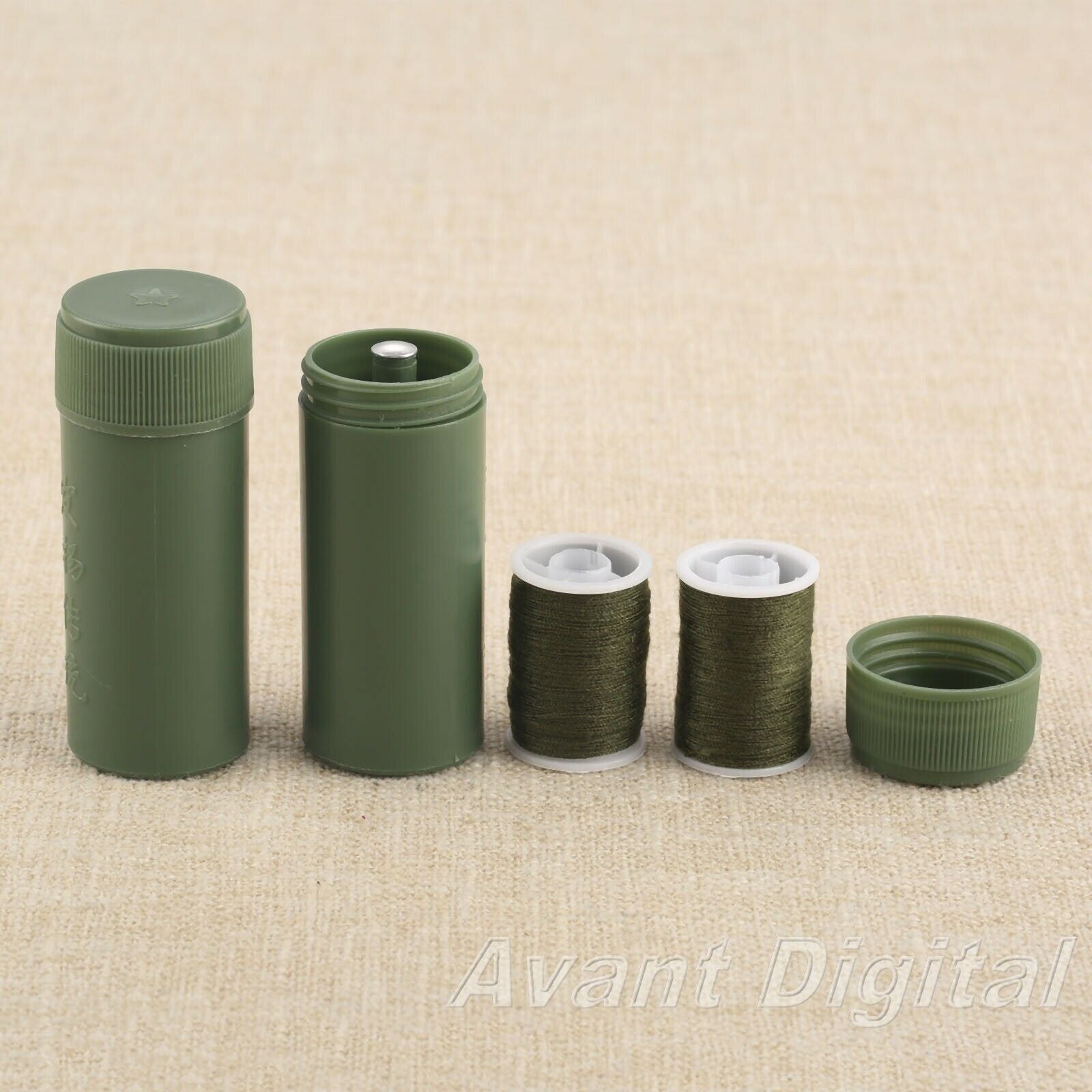 Portable 3 in 1 Mini Travel Household Sewing Kit Tube Needles Spools 6.7*2.5cm