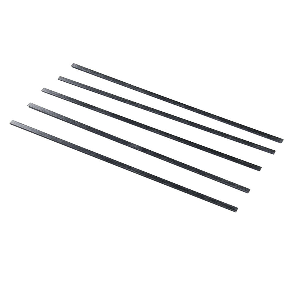 5pcs Carbon Fiber Strips Flat Bars Airplane DIY Accessory 5mm x 1mm x 200mm