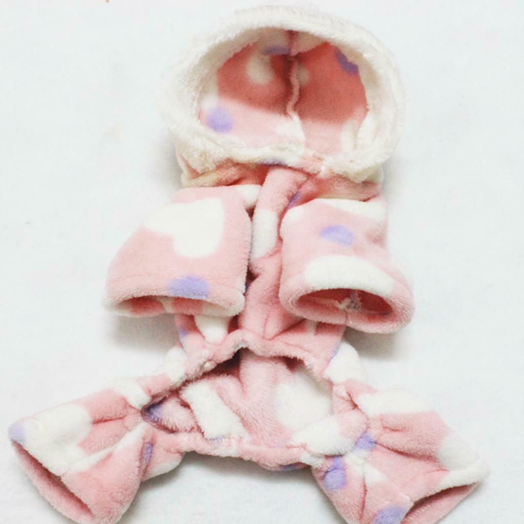 Super Warm Pet Dog Hoodie Puppy Sweater Sweatshirt Winter Clothes Pink - S