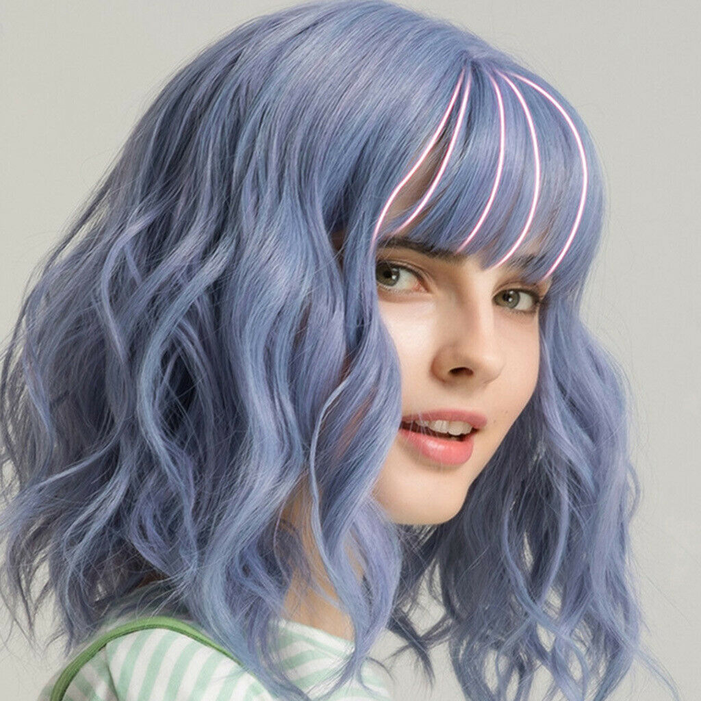 12''   Cute Bob Wig Anime Costume Fashion Heat Resistant Wigs w/ Bang