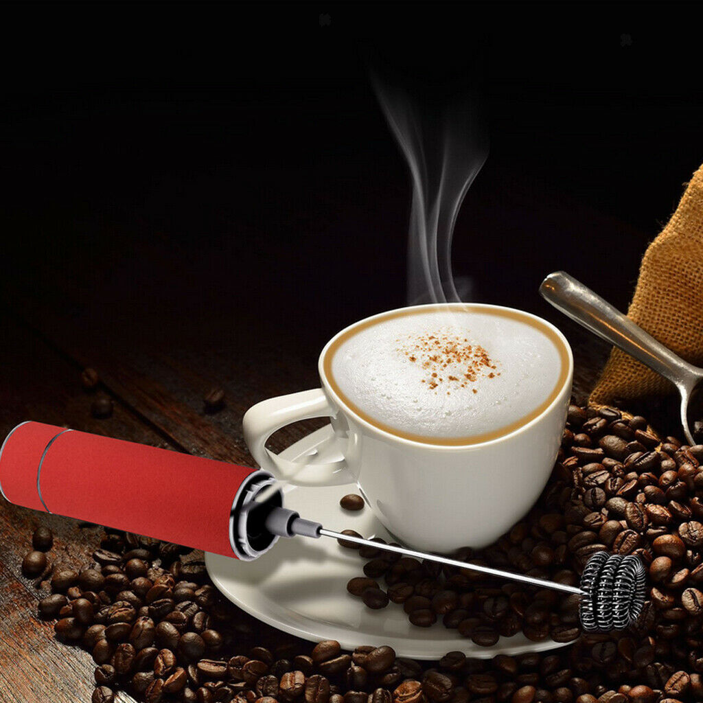 Stainless Electric Milk Frother Foamer Eggs Whisk Mixer Coffee Stirrer