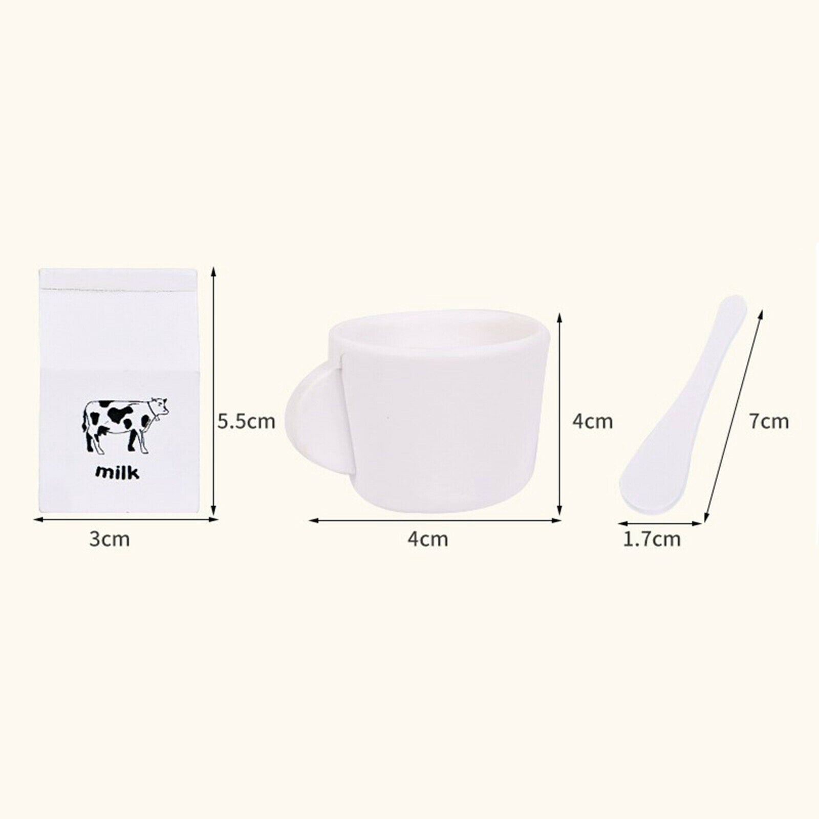 Small Food Wooden Toys Coffee Machine, Cups Milk Bottle Complete Playset for