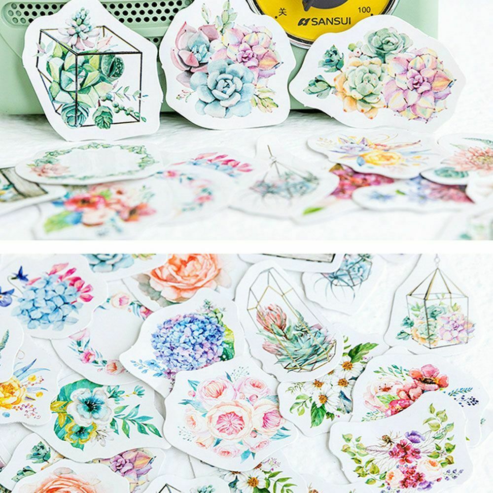 Types Stationery Supplies Diary Stickers Scrapbook Stickers Flower Material