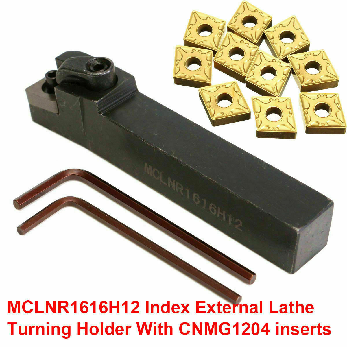 MCLNR1616H12 16×100mm Index External Lathe Turning Holder With CNMG1204 inserts