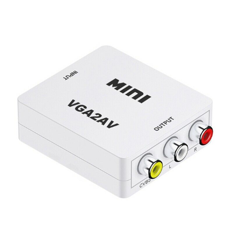Mini VGA to AV Video Converter VGA to RCA PC to TV Vga to Av for AV Interface D7
