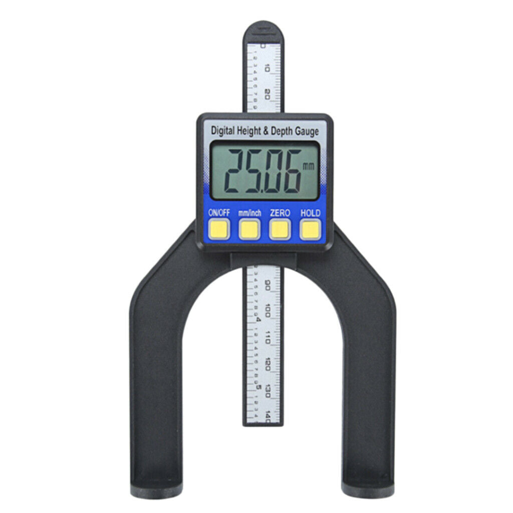 Digital Tread Depth /Height Gauge, LCD Display(metric & inch), Magnetic Self