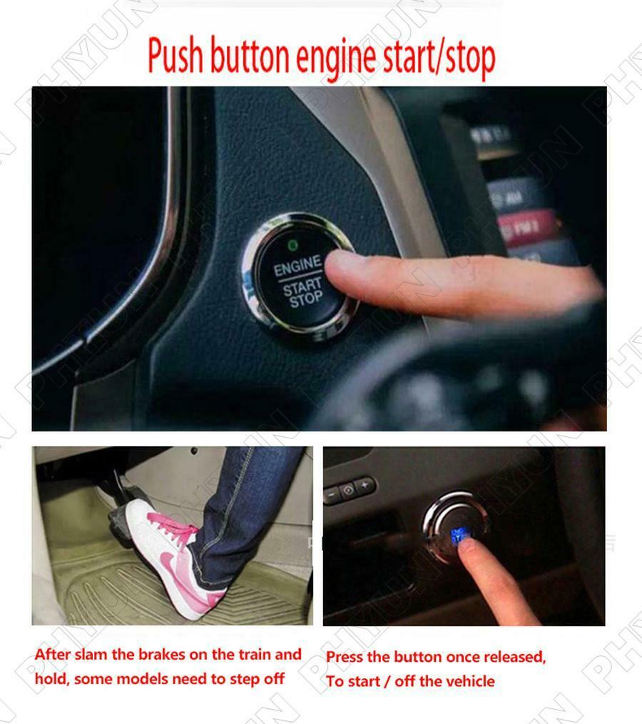 Car SUV Alarm System w/ Remote Engine Start Button Universal Keyless Entry Kit
