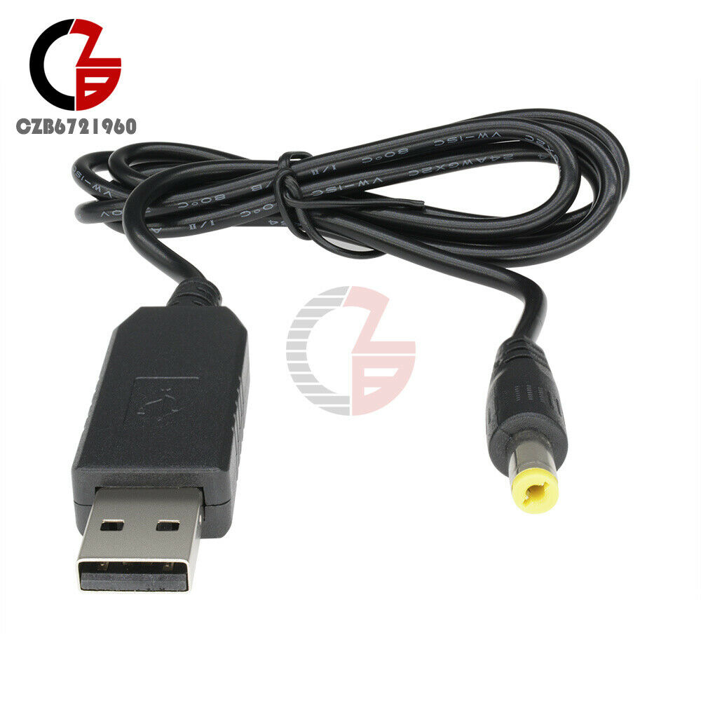 10PCS USB Port to Male 5.5x2.1mm Connector DC 5V to 12V Step Up Converter Cable