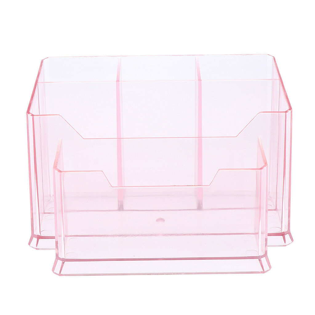 Nail Tools Organizer Cosmetic Display Stand Makeup Holder Box Acrylic Pink