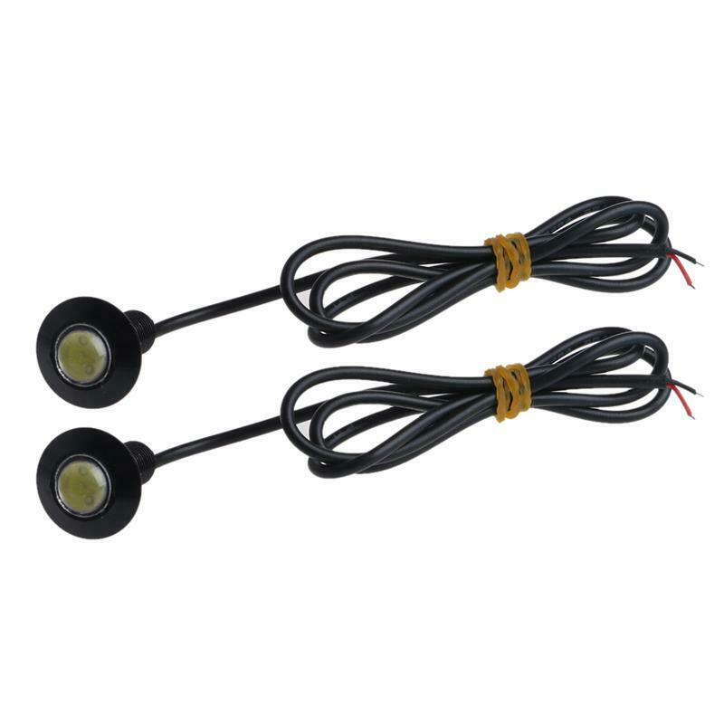 1 Pair Ultra Thin 23mm 12V Car LED DRL Daytime Running Light Eagle Eye Lamp