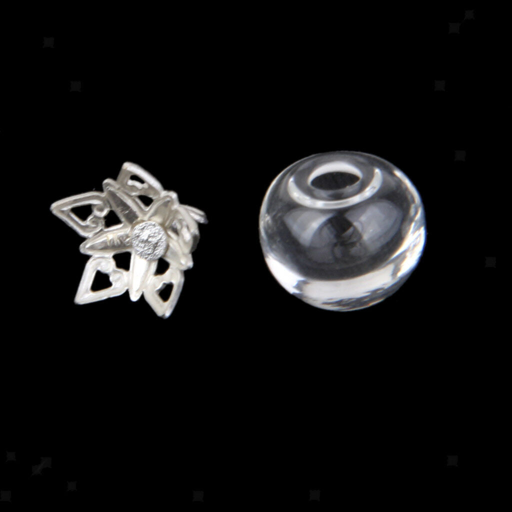 10 Pieces/ Lot Clear Empty Wishing Bottles Vial Necklace Pendants DIY Charms