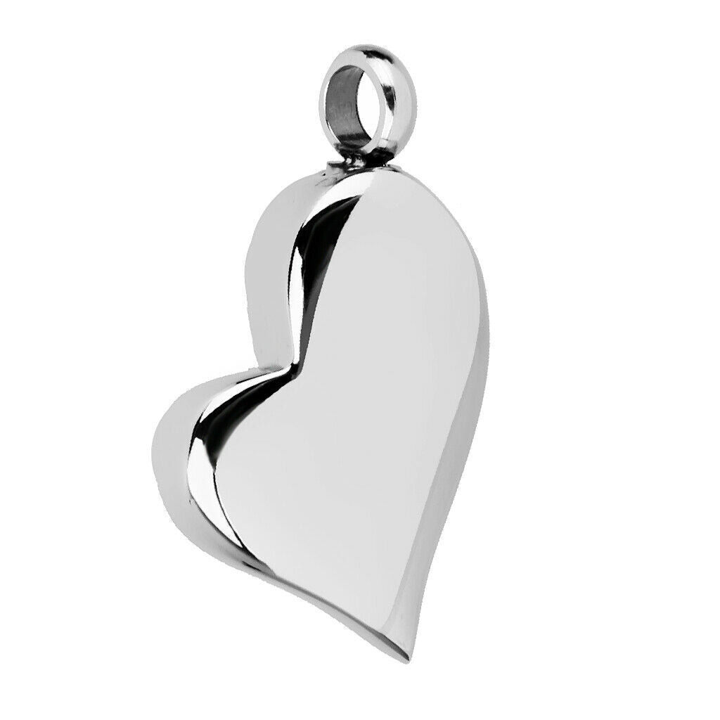 Heart Shape Cremation Keepsake Memorial Ash Urn Holder Pendant for Necklace