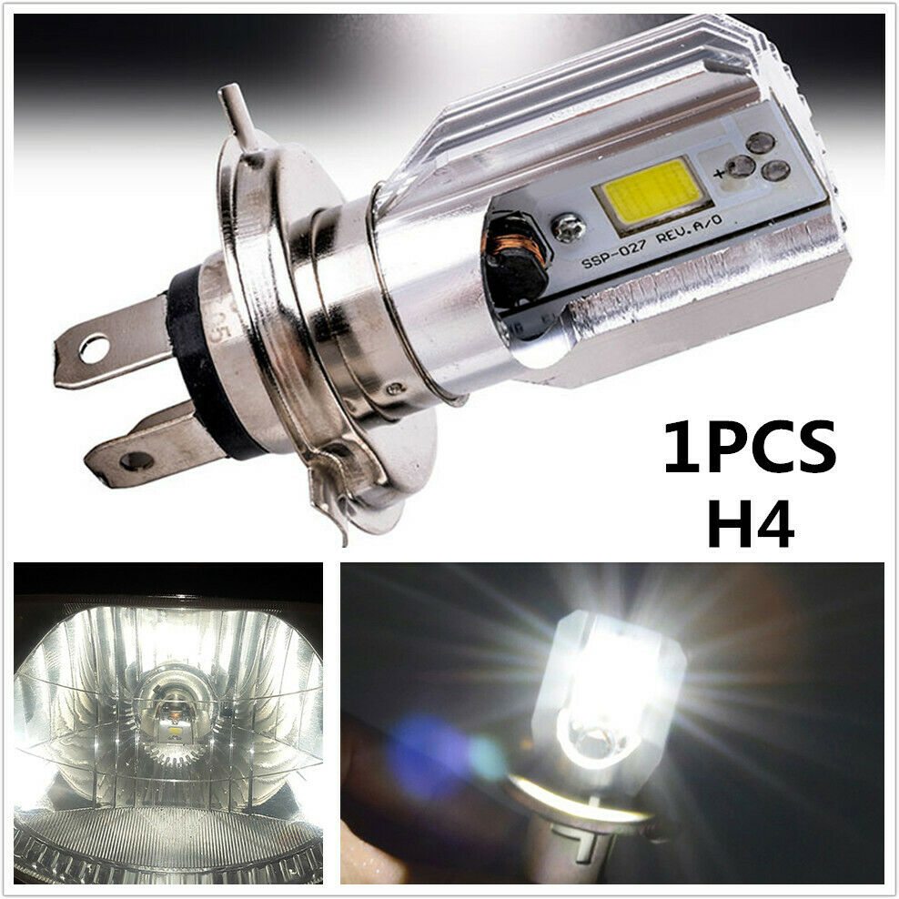 1x Motorcycle Car H4 9003 HB2 LED Bulb Hi/Lo Beam HID White Headlight High Power