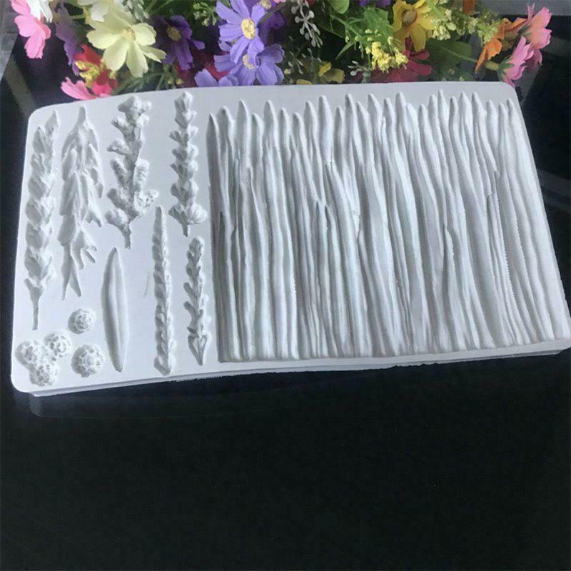plants wheat grass Wild Meadow Silicone Mould Lavender Cake Border Fondant DIY