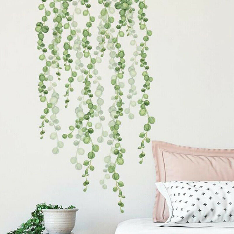 Plants Green Leaves Living Room Bedroom Decor Wall Stickers Diy Wall Door DeBDD