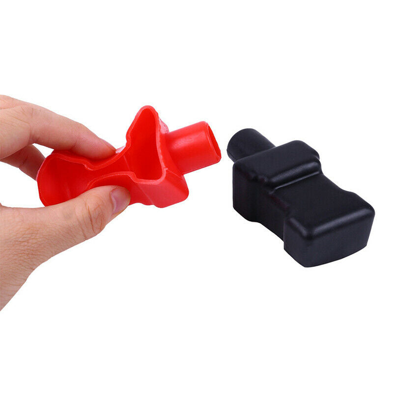 2pcs Car Battery Terminal Insulator Wire Connectors Cap Covers Protector Rubber