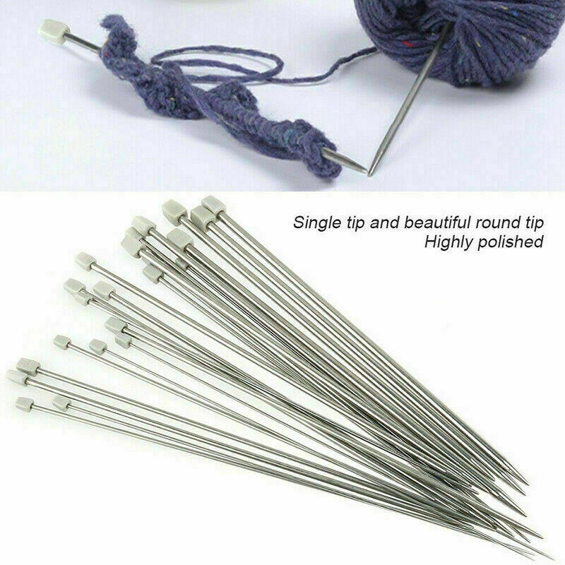 Simple Kit Inox 2-8mm 35cm Couture Outil 22pcs / Set Pointu Tricot Aiguilles