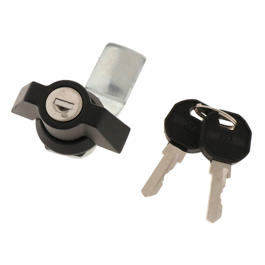 Metal Toolbox Lock Turning Lock w 2 Keys for Control Cabinet Caravan Trailer