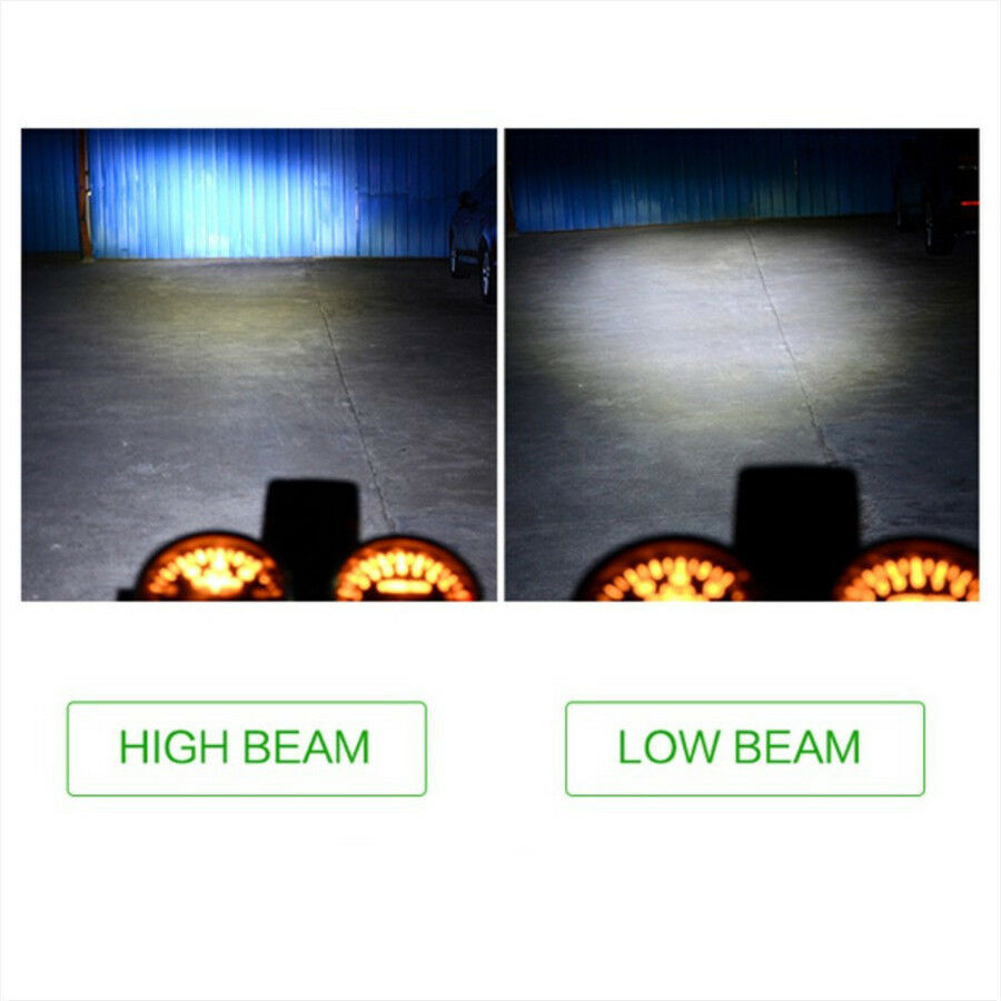 1x H4 36W 3 Sides LED COB 6000K White Motorcycle Headlight Head Lamp Front Bulb