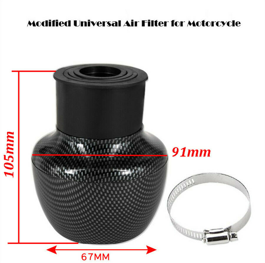 Motorcycle ATV Straight 28mm-48mm Diameter Air Cleaner Intake Filter Mushroom
