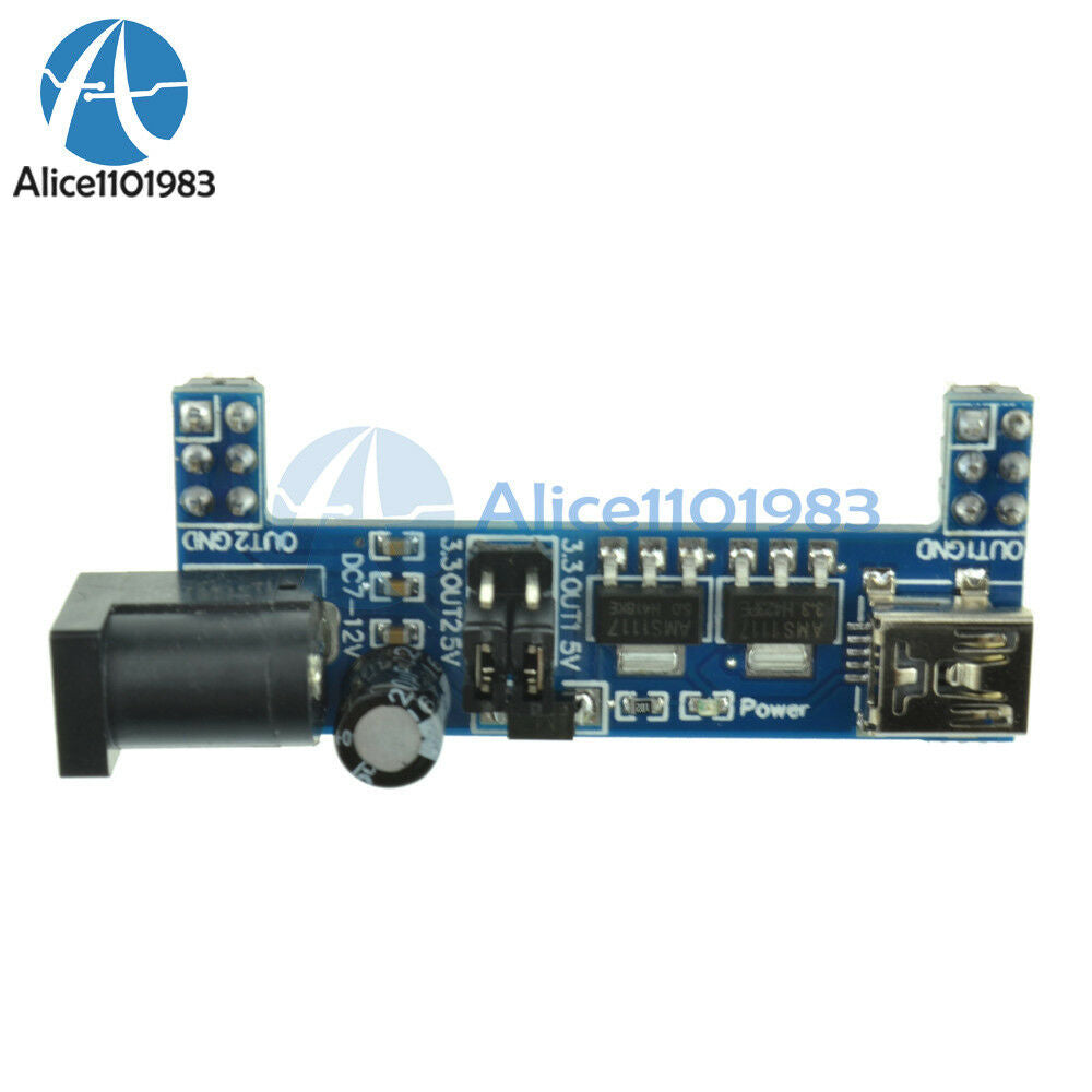 10PCS MB102 Breadboard Power Supply Module 3.3V for Solderless Arduino mini USB