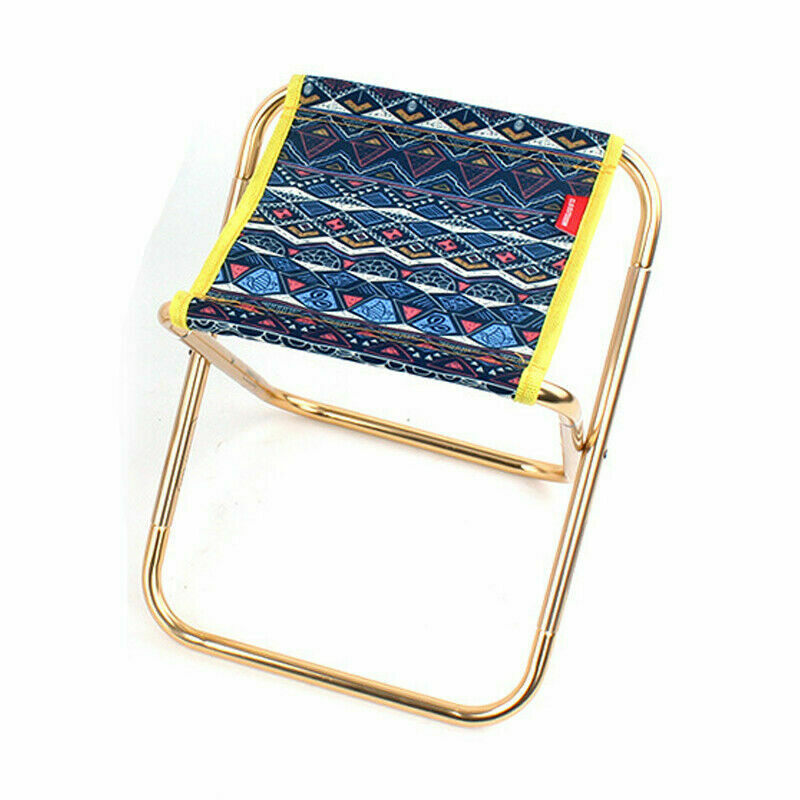 1x Aluminium Folding Chair Camping Fishing Picnic Beach BBQ Mini Stool Rest Seat