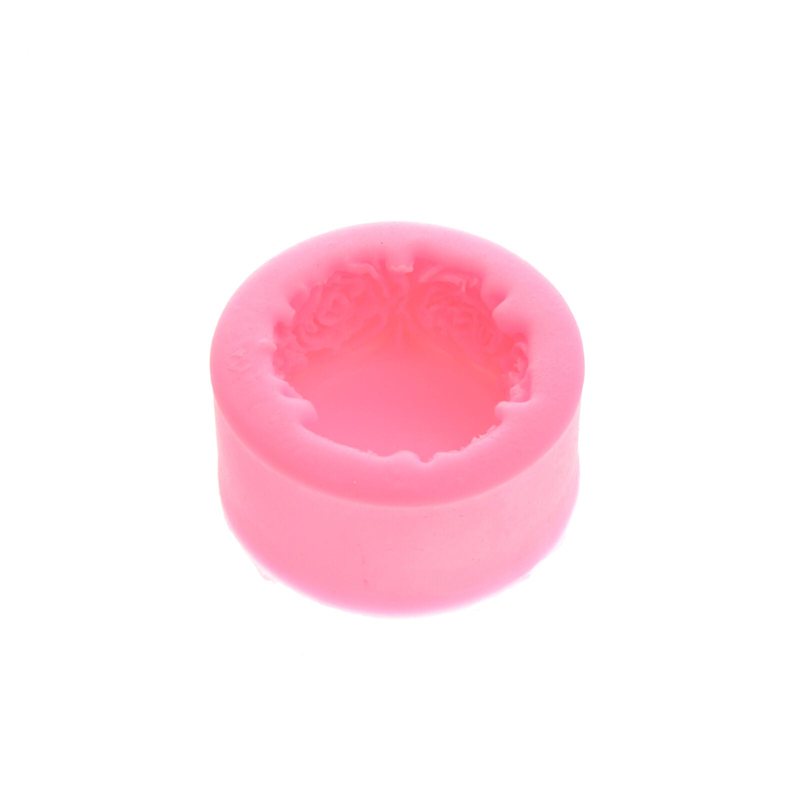 Mold Round Rose Flowers Candle Molds Soap Silicone Mould For Candy Craft pink