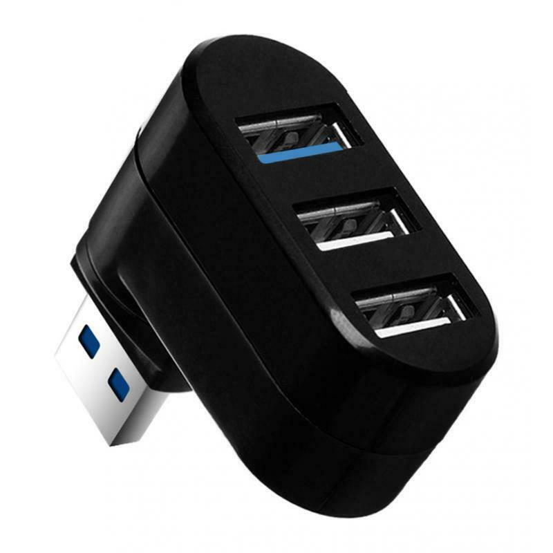 3Ports USB 3.0 USB 2.0 HUB USB Hub Splitter For Air Pro Laptop PC Black