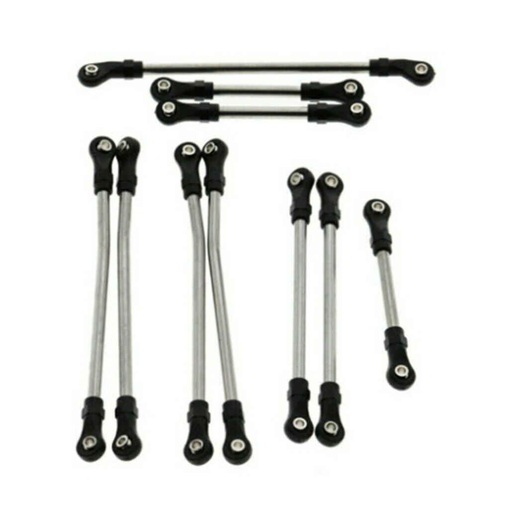 Upgrades Stainless Steel Linkage Steering Links324mm Wheelbase for 1/10 Scale RC