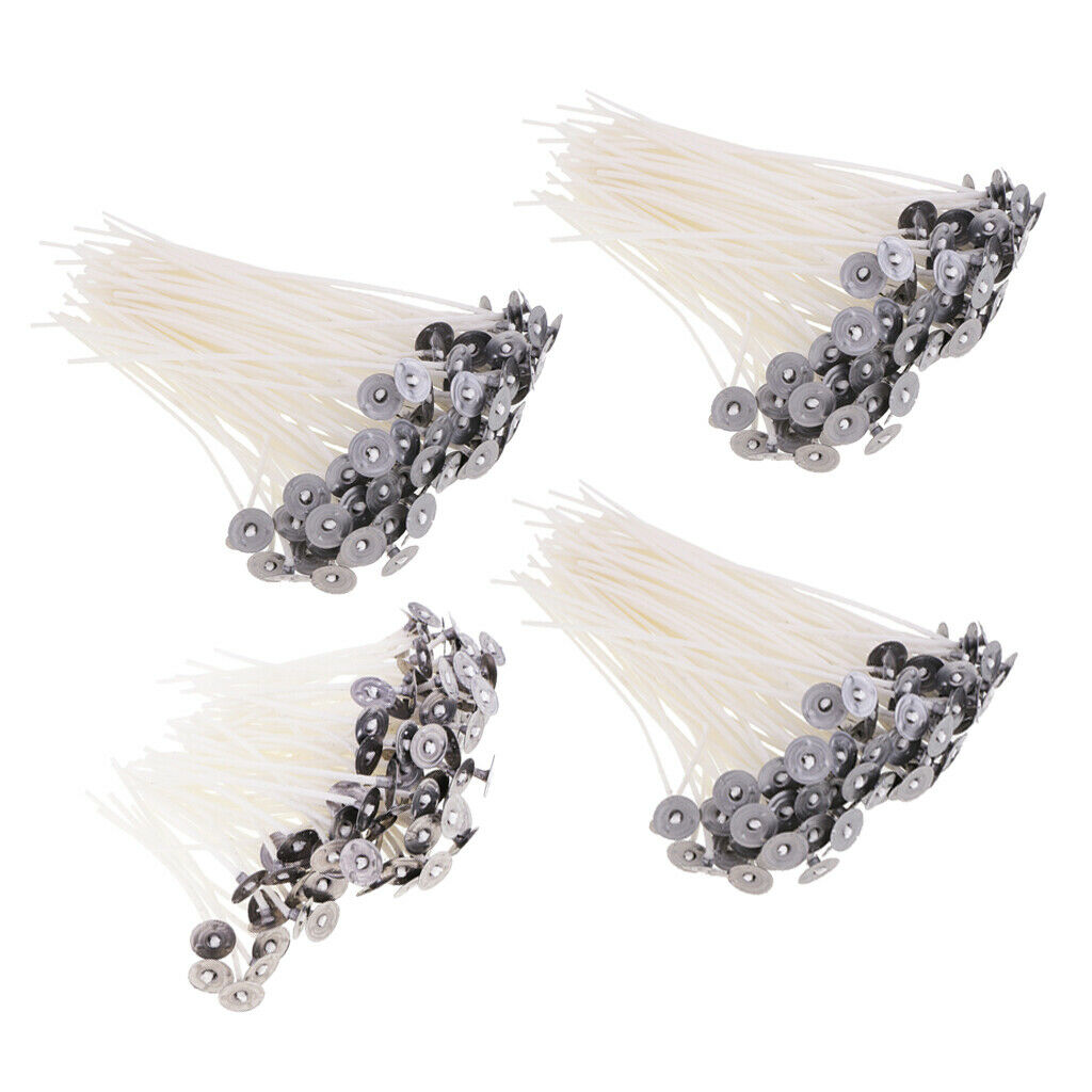200pcs Low Smoke Natural Cotton Candle Make Wicks with Tabs