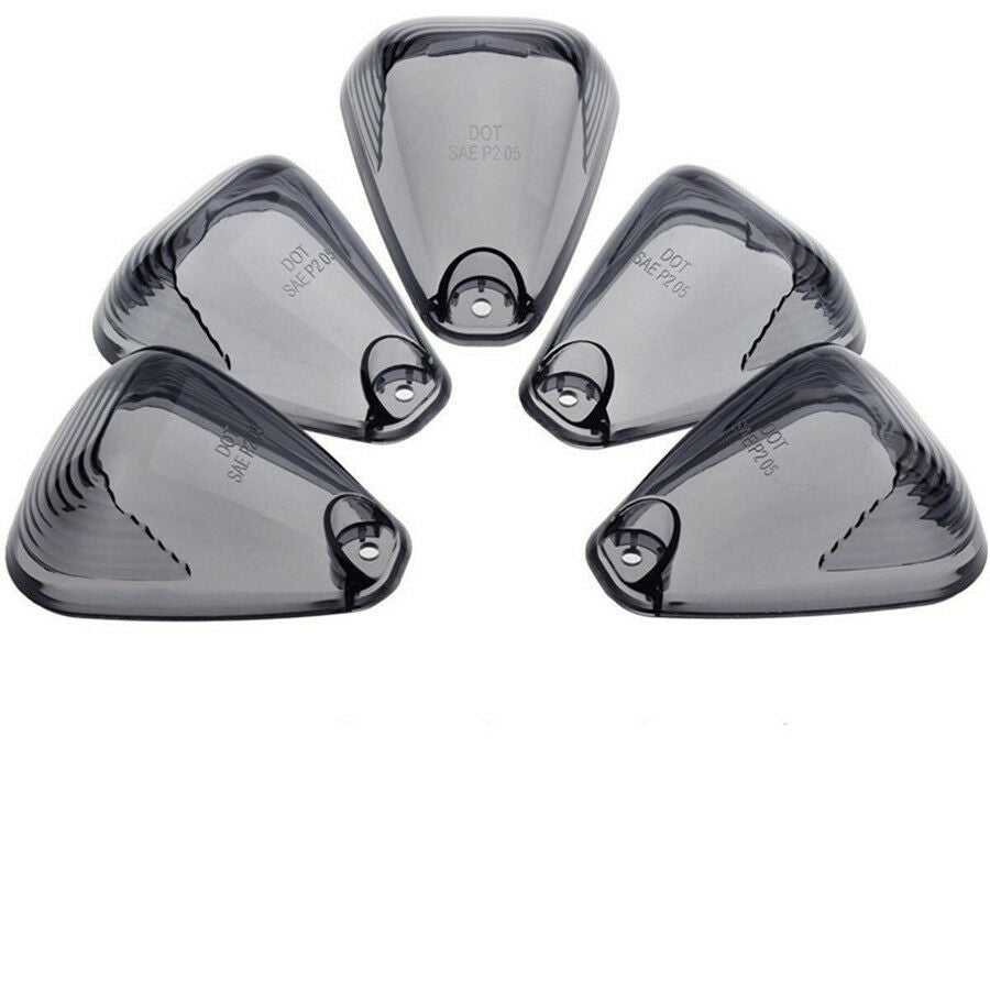 5x Led Smoke Cab Roof Light Cover+5 Bulb Fit for 1999-2011 Ford F250 F350 Pickup