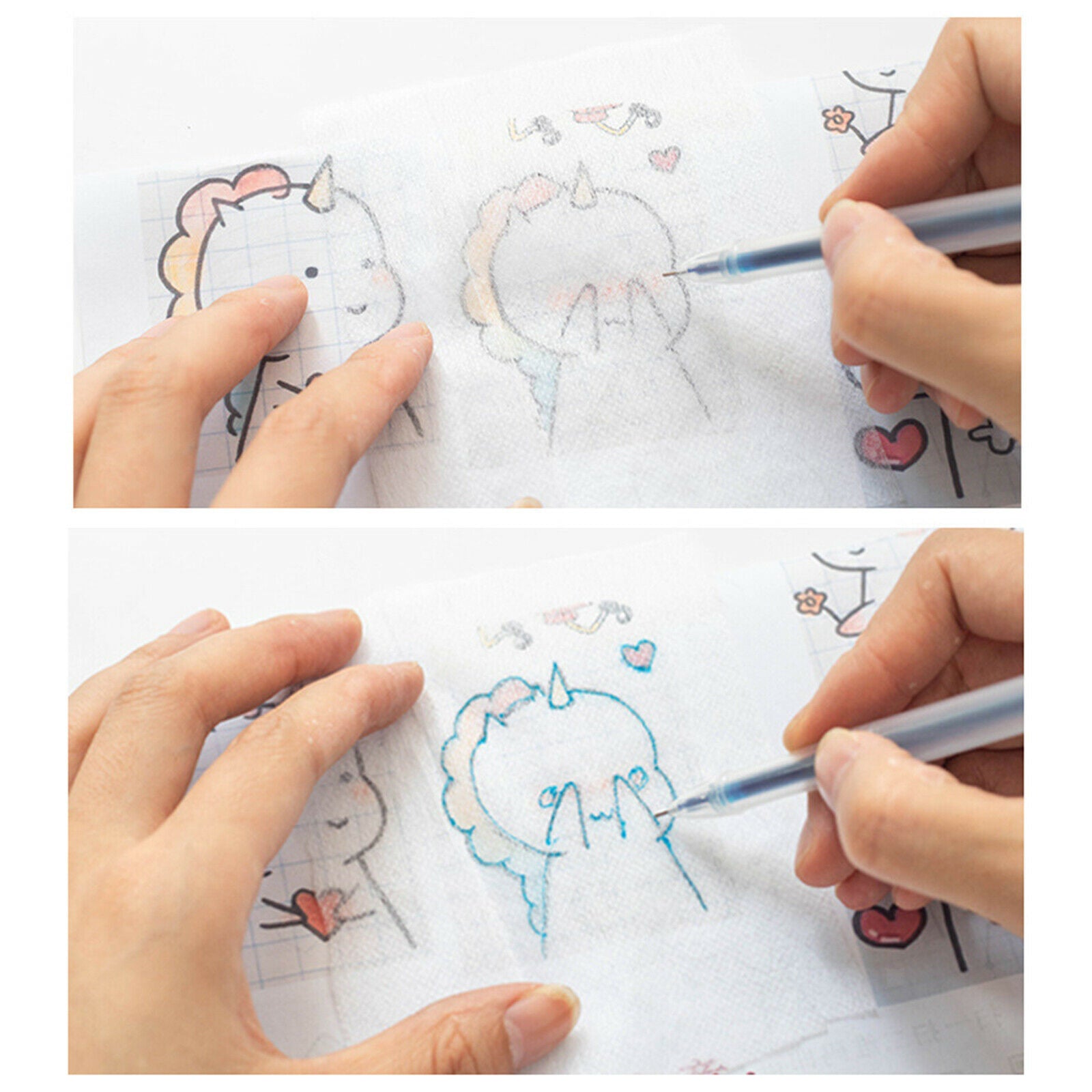 10 Sheets Transfer Paper Water-Soluble Tracing Paper 20x20