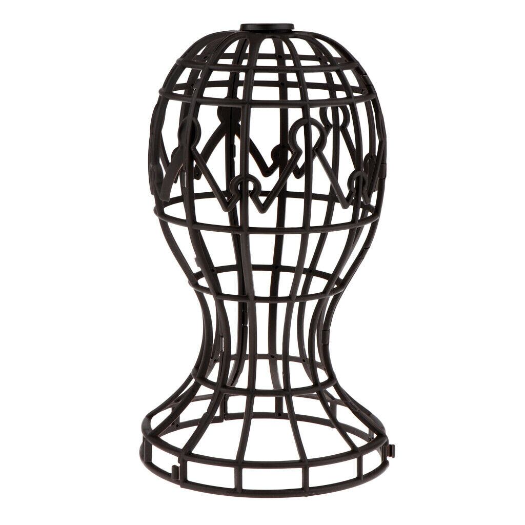 2 Packs Plastic Collapsible Wig Drying Styling Display Holder Stand Shelf
