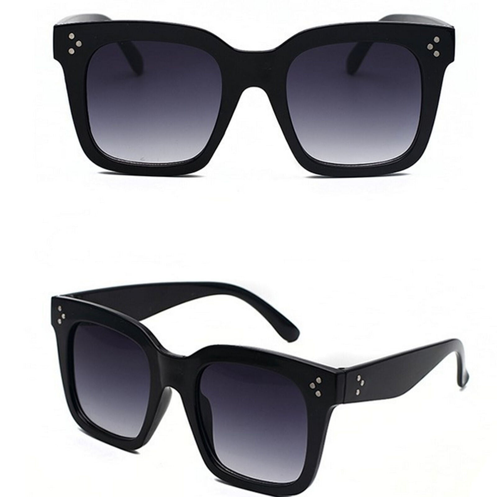 Large Oversized Square Sunglasses Gradient Lens Thick Retro Frame Women Fashion