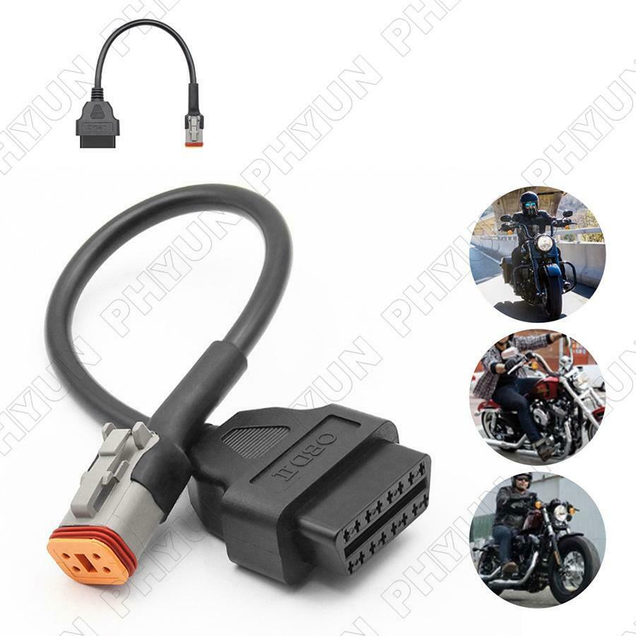 4 Pin to 16 Pin Adapter Cable For Motorcycle ELM327 OBD Scanner OBDII Scanner