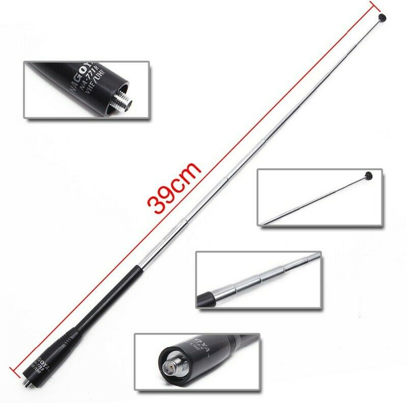 NA-771R Telescopic SMA-Female VHF/UHF Dual Band Antenna for BaoFeng UV-5R 888S