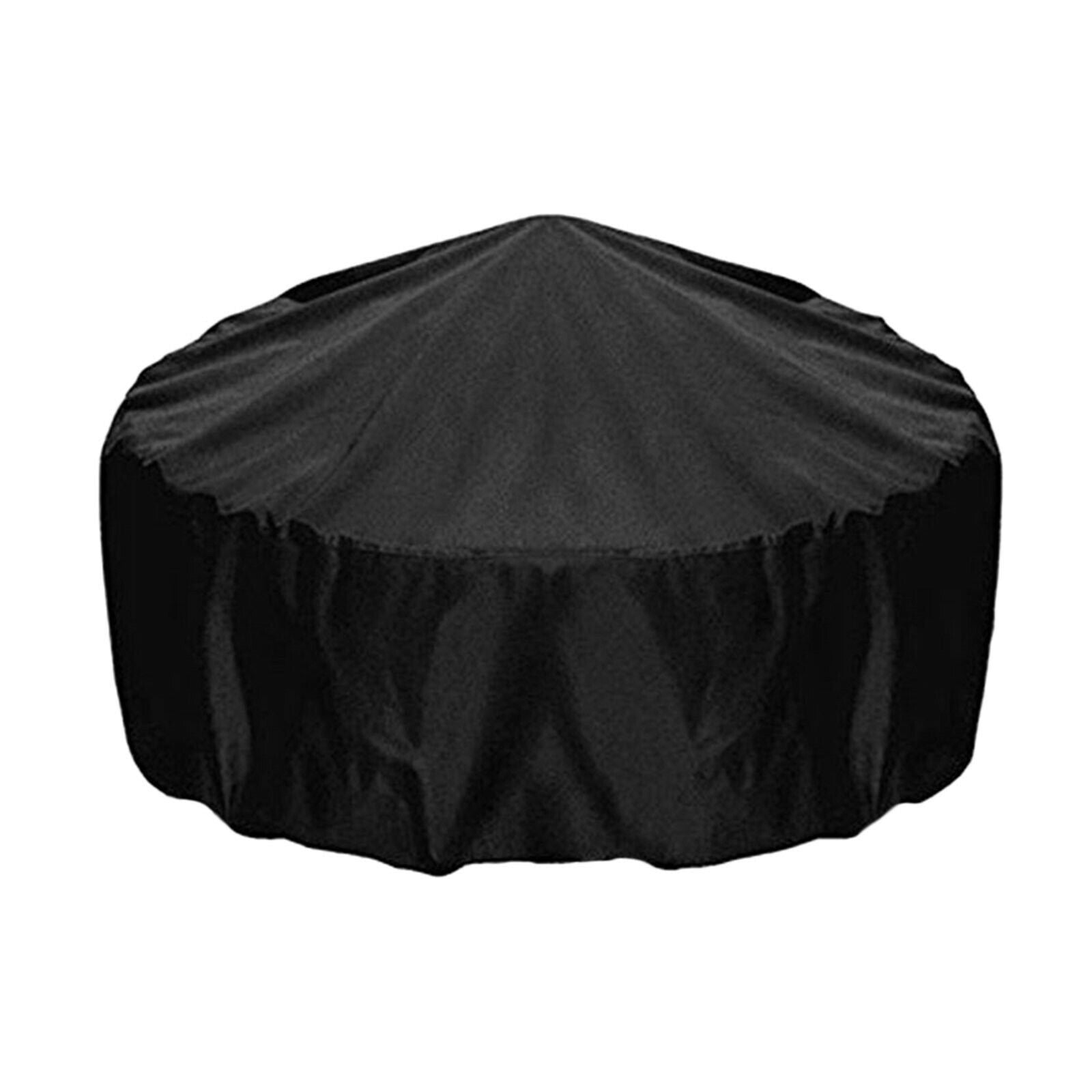 Round Fire Pit Cover Patio Barbecue BBQ Covers Waterproof Weather Resistant
